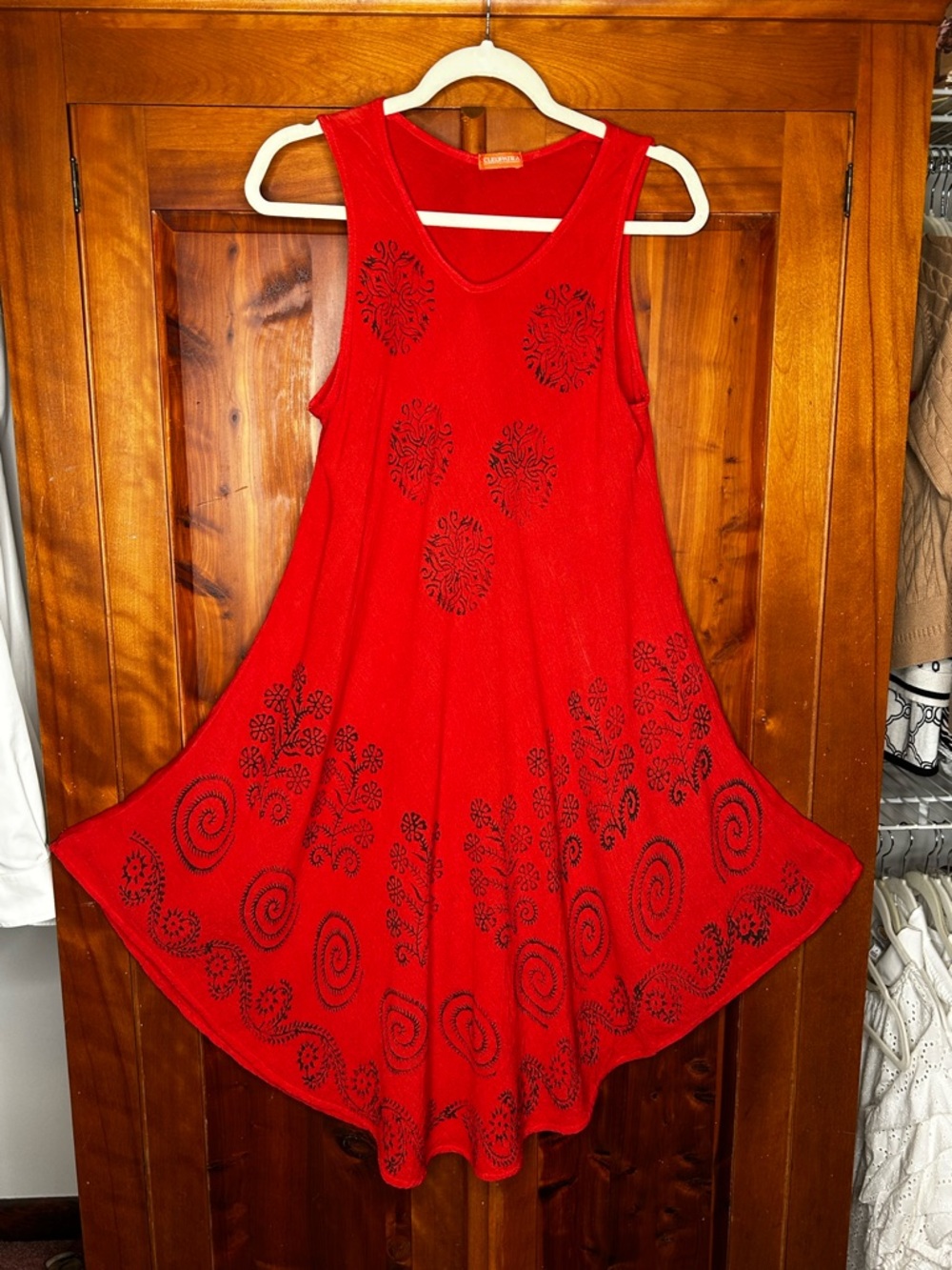 Cleopatra Sleeveless Asymmetrical Dress Spiral Boho Hippie Festival Beachy